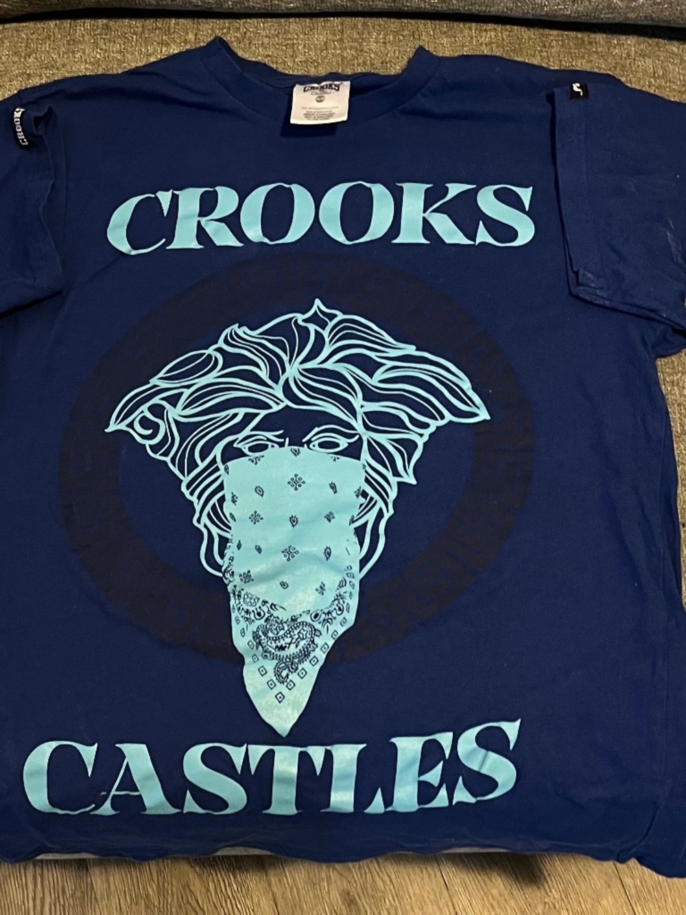 Crooks & Castles "Medusa" T-Shirt | Med | Blue